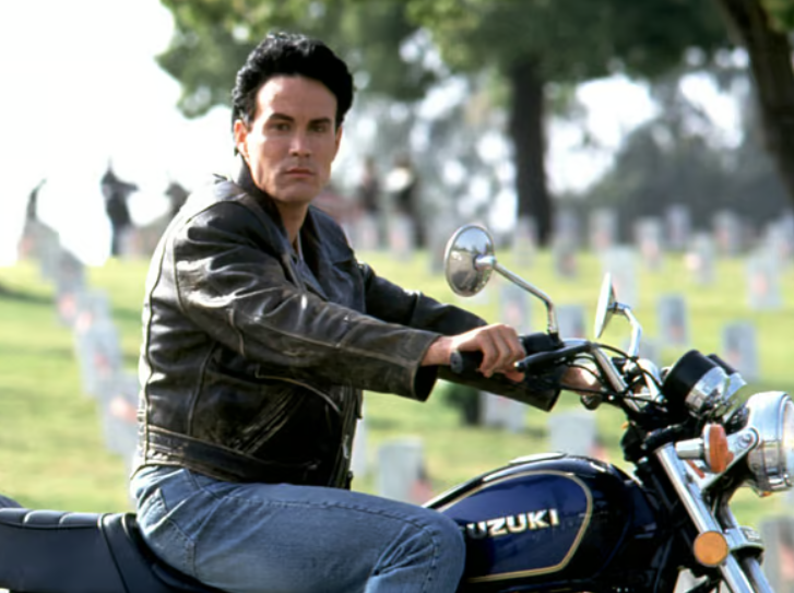 Brandon Lee on Motorcycle
