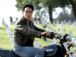 Brandon Lee on Motorcycle