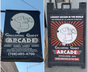 Galloping Ghost Arcade Sign