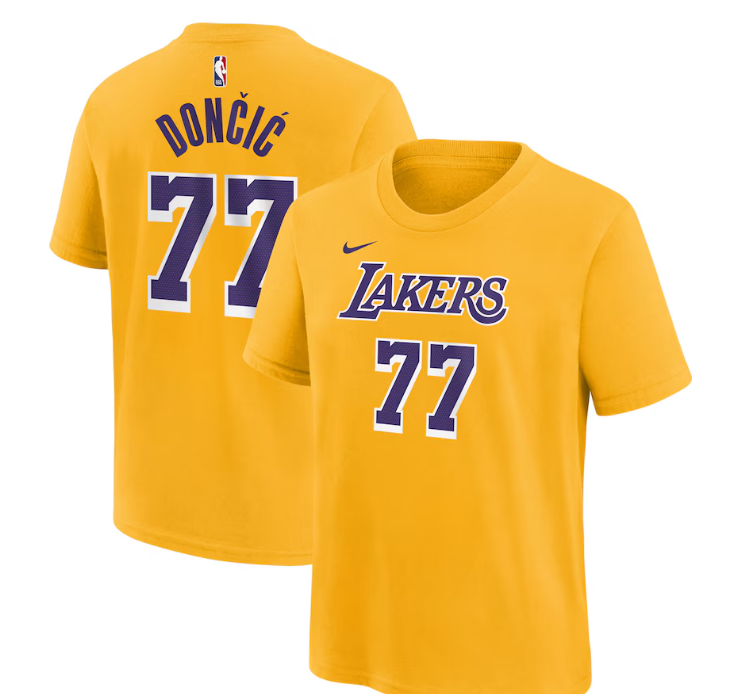 Luka Doncic Gold Lakers T-Shirt